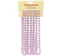 Catena di perle di Natale da 9 piedi - Christmas Bead Garlands - Decorazioni natalizie (Baby Pink)