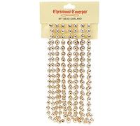 Catena di perle di Natale da 9 piedi - Christmas Bead Garlands - Decorazioni natalizie (Champagne)