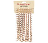 Catena di perle di Natale da 9 piedi - Christmas Bead Garlands - Decorazioni natalizie (Oro Rosa)