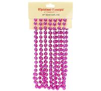 Catena di perle di Natale da 9 piedi - Christmas Bead Garlands - Decorazioni natalizie (Rosa caldo)