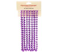 Catena di perle di Natale da 9 piedi - Christmas Bead Garlands - Decorazioni natalizie (Viola)