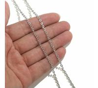 Catena di perline a forma di labbra da 2 metri, catene in acciaio inossidabile per la creazione di gioielli, accessori per collane e bracciali fai da te, risultati di catene in oro-Z1345S3