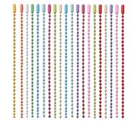 Catena di perline a sfera, Catena a sfere 500 pezzi di perline colorate in ferro for portachiavi etichetta connettore creazione gioielli fai da te(10cm)
