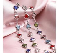 Catena di perline di cristallo, Catena di perline a forma di cuore in cristallo di rame da 1 metro for la creazione di gioielli fai da te(5)