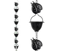 Catena di Pioggia | Alternativa da 2,8 m per grondaie con Tazze per derivazione | Decorazione 'Acqua piovana, Set a Catena Stabile, Accessori per Il della casa, Tetto da Giardino con Tetto v