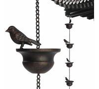 Catena di pioggia per grondaie nella catena di catcher di pioggia multifunzionale, suono di assorbimento d'acqua per giardino | Per il giardino, la terrazza e le bevande degli uccelli catcher grontoni