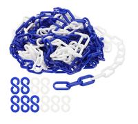 Catena di plastica, 30 piedi per sicurezza, barriere blu/bianche, 6mm