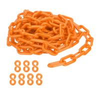 Catena di plastica arancione, 16 piedi 8mm per barriera di sicurezza