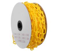 Catena di Plastica Gialla 82 Piedi per Vialetto e Barriere | Installazione Facile, Resistente a Intemperie e Raggi Uv, per Gestione Eventi e Zone senza Accesso