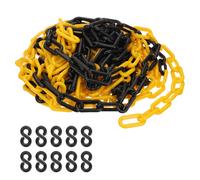 Catena di plastica gialla/nera, 39 ft 8mm per barriera sicurezza