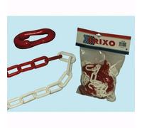 Catena di segnalazione bianco e rossa in plastica - Catena: Ø mm. 6 - Confezion