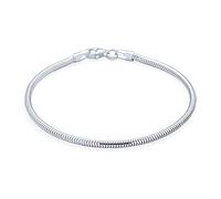 Catena Di Serpente Starter Charm Si Adatta Al Braccialetto Europeo Di Perline Per Le Donne Adolescente Forte .925 Argento Chiusura A Moschettone