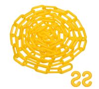 Catena di sicurezza in plastica 10 piedi per barriera 1x2 pollici gialla