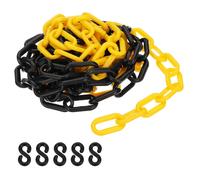 Catena di Sicurezza in Plastica Gialla/Nera, 10 ft 6mm per Barriera