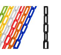 Catena di sicurezza in plastica nera con protezione solare resistente ai raggi UV, 25', Nero, 1