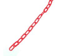 Catena di sicurezza in plastica resistente ai raggi UV da 6 m, catena confine for cantiere, magazzino, garage, colore giallo brillante, rossa per Controllo della Folla