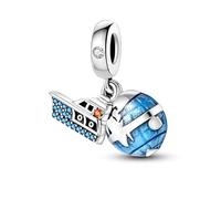 Catena di sicurezza per matrimonio, neonato, ciondolo portafortuna a forma di gatto arcobaleno, in argento Sterling 925, compatibile con braccialetti Pandora Charm Moments, Metallo Argento sterling
