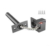 Catena di sicurezza per porta, tipo nascosto, con catena retrattile ispessita, materiale in lega di zinco per un uso duraturo, chiusura silenziosa One Touch per un ambiente tranquillo (grigio)