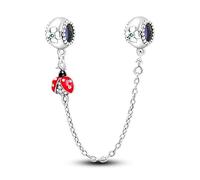 Catena di sicurezza per torta di compleanno, con ciondolo a forma di Gesù e Bibbia, in argento Sterling 925, compatibile con braccialetti Pandora Moments, 4mm Hole, Metallo Argento sterling, Nessuna