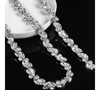 Catena di strass da 2,7 m, applique scintillante per fai da te, decorazioni per matrimoni e costumi
