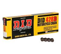 D.I.D Racing Chain Catena di trasmissione 428D 428 — 142 maglie con giunto a clip (RJ) — Nero