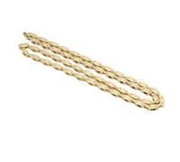 Catena d'oro ad alta resistenza con 100 maglie, adatta per BMX a singola velocitÃ e fixed gear