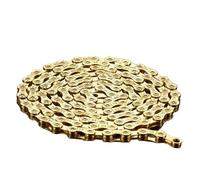 Catena for bicicletta a velocità singola 8/9/10, galvanica, resistente alla ruggine e pieghevole, colore oro variabile(8 speed)