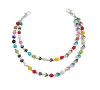 Catena for jeans, perline di strass colorate, cintura in lega di zinco punk, borsa, pantaloni(Color-02)