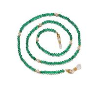 Catena for Occhiali da Sole alla Moda Donna, con Cristalli di Perle, for Leggere, Corda, Design Semplice(Green)