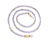 Catena for Occhiali da Sole alla Moda Donna, con Cristalli di Perle, for Leggere, Corda, Design Semplice(Purple)