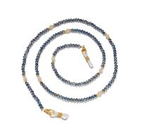 Catena for Occhiali da Sole alla Moda Donna, con Cristalli di Perle, for Leggere, Corda, Design Semplice(Blue)
