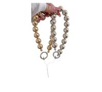 Catena for telefono con cordino con perline elettroplaccate, utilizzata come antifurto e protezione dalle cadute, accessorio universale con perline corte for prevenire la perdita(2pcs Silvery+Golden)