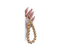 Catena for telefono con cordino con perline elettroplaccate, utilizzata come antifurto e protezione dalle cadute, accessorio universale con perline corte for prevenire la perdita(Golden)