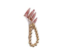 Catena for telefono con cordino perline elettroplaccato - Antifurto e anticaduta, portachiavi corto universale con perline fatto a mano, accessorio pendente anti-smarrimento(Golden)