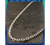 Catena Forçat Maglia 2,60 MM Robusta Argento 925 Rodio Lunghezze 45/50/55/60CM