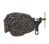 Catena Fuoristrada 420 da 132 Maglie in Metallo Nero | Lunghezza Regolabile, Superficie Liscia, per Sostituire Catene Usurate su Motociclo e Dirt Bike, con Rompi Stile Casuale