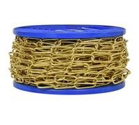 Catena genovese Ø 2,8 mm, interno maglia 35 mm x 10 mm, 30 mt, ottonata