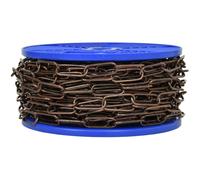 Catena genovese Ø 3,8 mm, interno maglia 39 mm x 12 mm, metri 15, bronzata