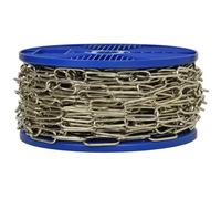 Catena genovese filo tondo Ø 2 mm, interno maglia mm 16 x 6, 60 mt, nichelata