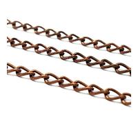 Catena gioielli maglia 3,5 x 2 mm rame confezione da 1 metro