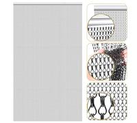 Catena Gradlen Schermi di mosca Nero 90*210cm in alluminio metallo tenda schermo di mosca per il controllo degli insetti volanti,tiene fuori gli insetti,mosche,vespe,doppio gancio schermo di mosca