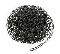 Catena in acciaio, 10 m, colore nero, catena in acciaio al carbonio, catena di intercettazione in metallo, forte catena in acciaio per recinzioni sospese, catene di guida per cani, porte di garage