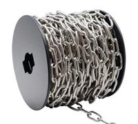 Catena in acciaio inox da 15 m, catena sospesa da 2 mm, le catene in metallo sono personalizzabili per mangiatoia per uccelli/guinzagli per cani/cartelli e progetti fai da te (2 mm con bobina)