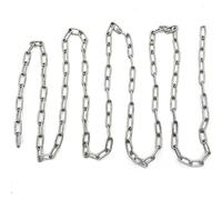 Catena in acciaio inox, resistente, saldata per recinzioni sospese, camminare con catena per cani, catena a dondolo, catena per biancheria, diametro 1,2 mm, lunghezza catena 8 m, carico massimo 10 kg