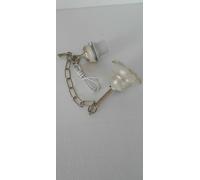 CATENA IN FERRO BATTUTO PORTALAMPADE RICAMBIO LAMPADARI SOSPENSIONE sostituzione