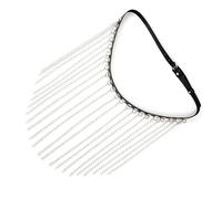 Catena in pelle PU punk con nappe in metallo per il corpo gioielli per il corpo per donne Cosplay e night club accessorio in vita cintura per pancia per le donne