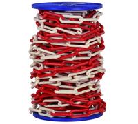 Catena in plastica bianco - rossa, Ø 6 mm - 25 mt, recinzione e segnalazione