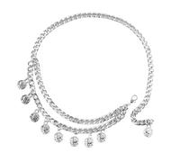 Catena in vita femminile anticata staccabile con ciondolo ritratto e frangia mobile gioielli per il corpo per catene formali del corpo fascino, Misura unica, come descritto, come descritto