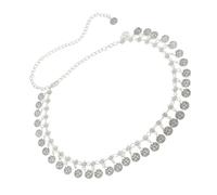 Catena in vita regolabile in lunghezza cintura per festival musicale con monetina in metallo agitazione gioielli per gli appassionati di moda catena vita unica, Misura unica, come descritto, come