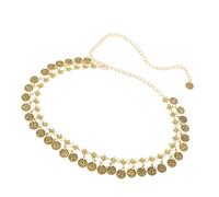 Catena in vita regolabile in lunghezza cintura per festival musicale con monetina in metallo agitazione gioielli per gli appassionati di moda catena vita unica, Misura unica, come descritto, come